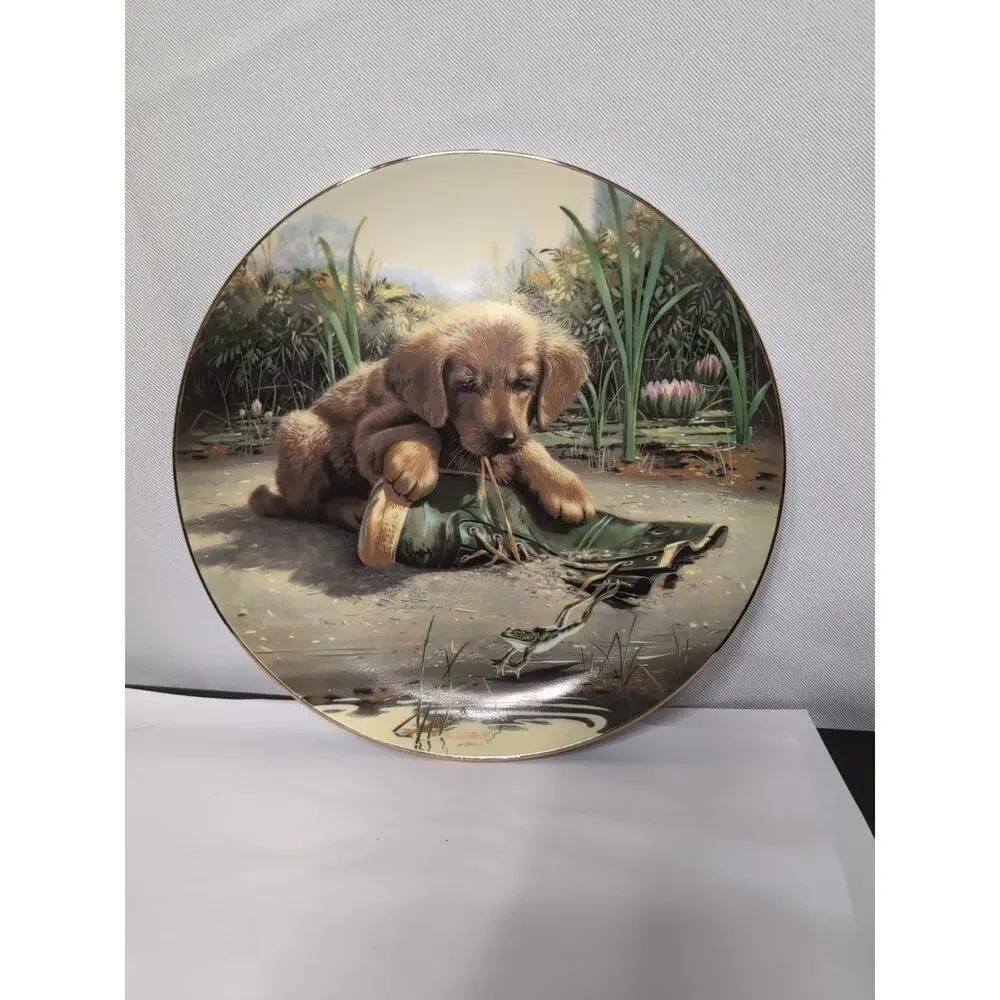 Catch of the Day Plate by Jim Lamb Retriever 